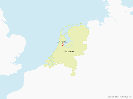Map showing Netherlands